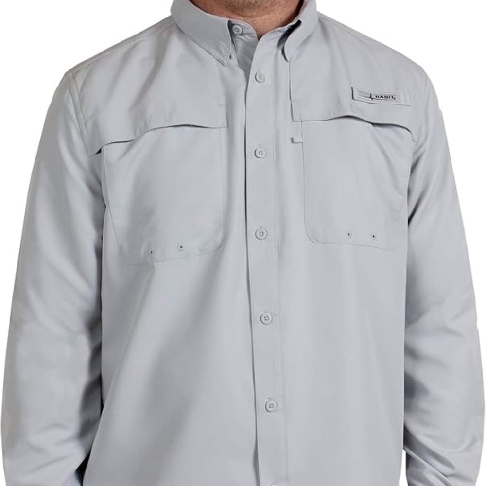 Habit Men's UPF 40+ River Gorge Long Sleeve Button Down Shirt (M) - NEW